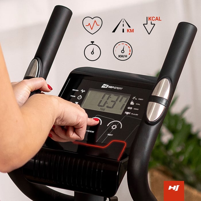 Vélo elliptique avec ordinateur d’entraînement facile à utiliser, écran LCD