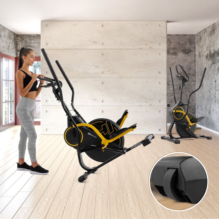 Vélo elliptique HS-450B Dynamic compact avec roulettes de transport intégrées