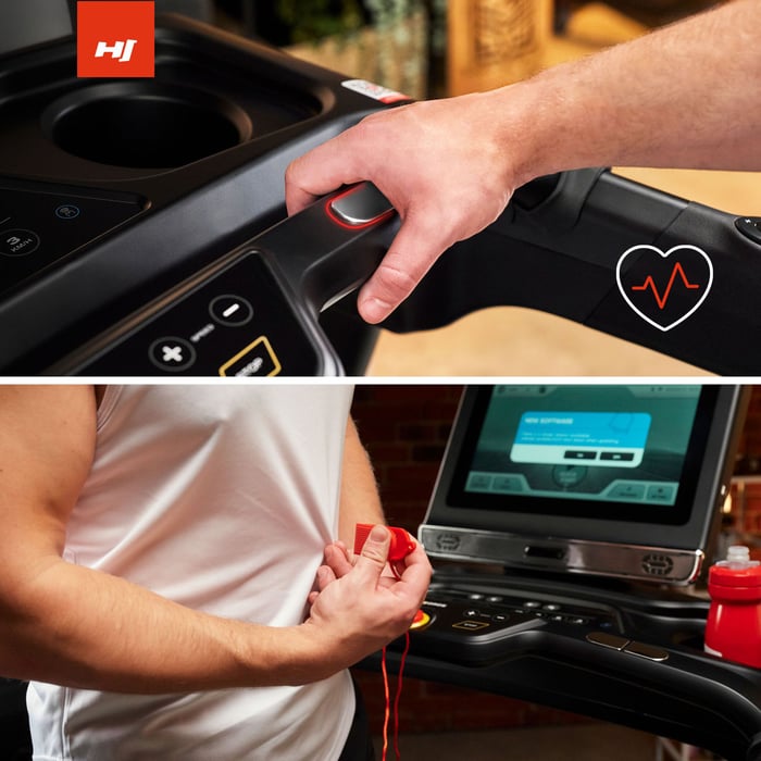 Connectivité WiFi, Bluetooth, USB et MP3 du tapis de course HS-5000LB Force, compatible avec Netflix, YouTube, Spotify