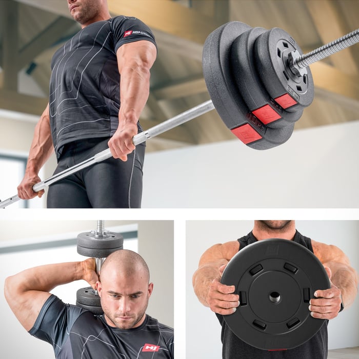 Disques silencieux pour musculation et cross training.