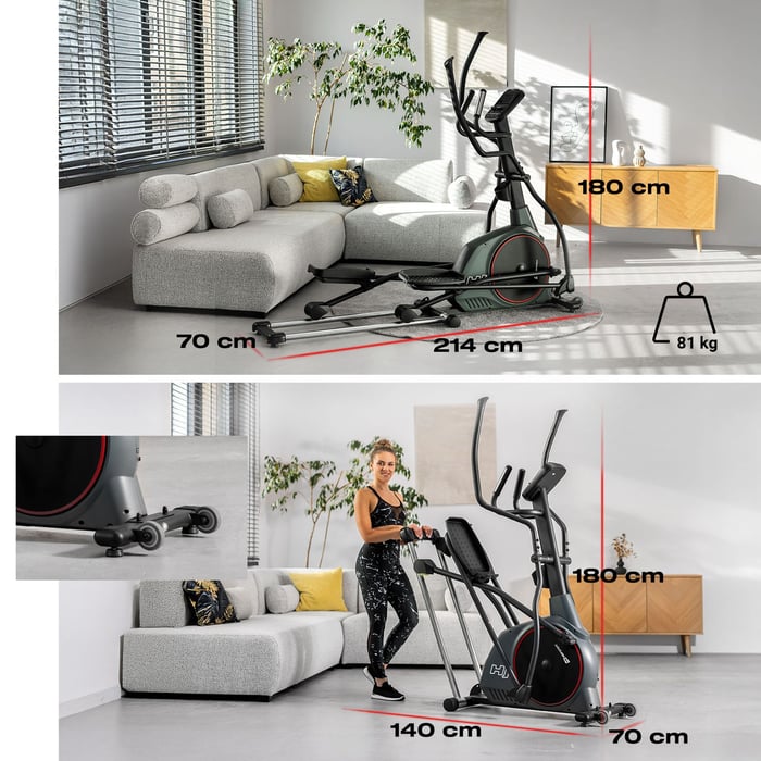 Crosstrainer compact et pliable, permettant un stockage pratique