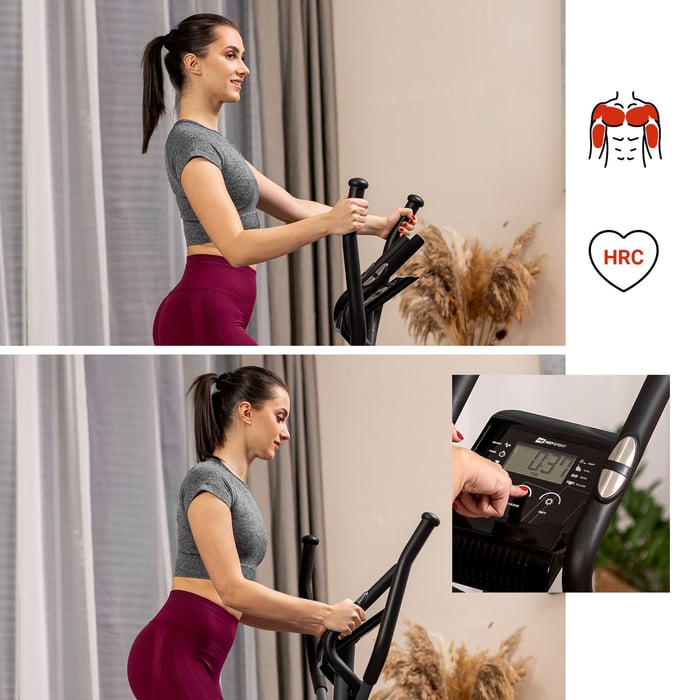 Cross trainer équipé de capteurs de pouls tactiles