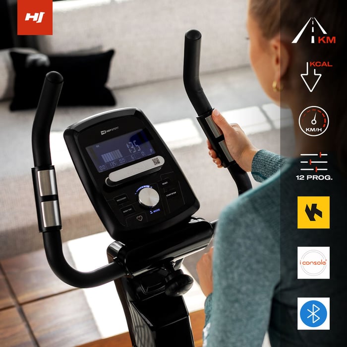 Vélo fitness Apollo équipé d’un ordinateur moderne avec 12 programmes d’entraînement