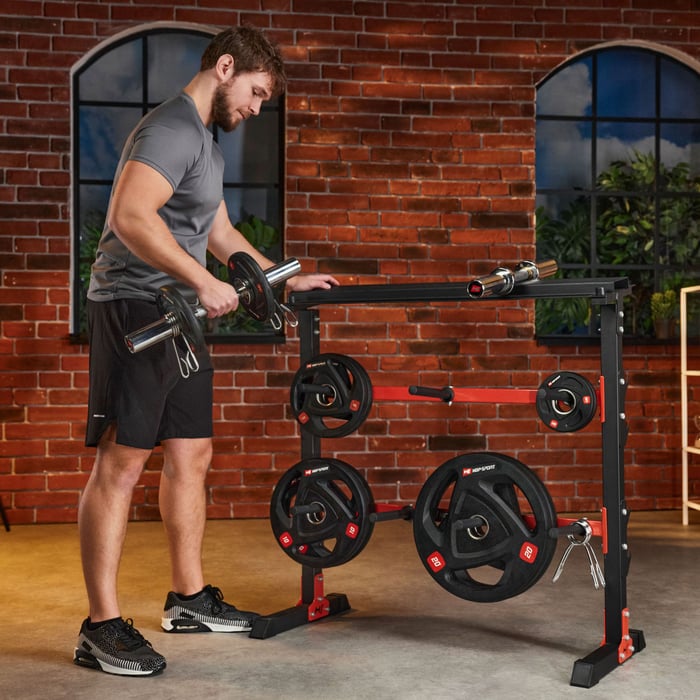 Rack de rangement de musculation avec étagère pour haltères