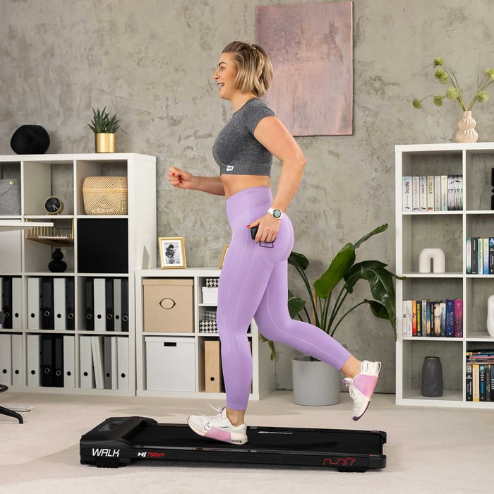 Tapis de course compact Hop-Sport HS-750WP Walk pour la maison, appareil de marche et de jogging pliable