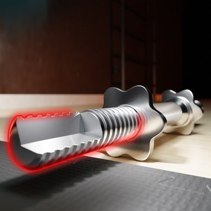 Barre curl EZ musculation Hop-Sport en acier chromé pour biceps et avant-bras