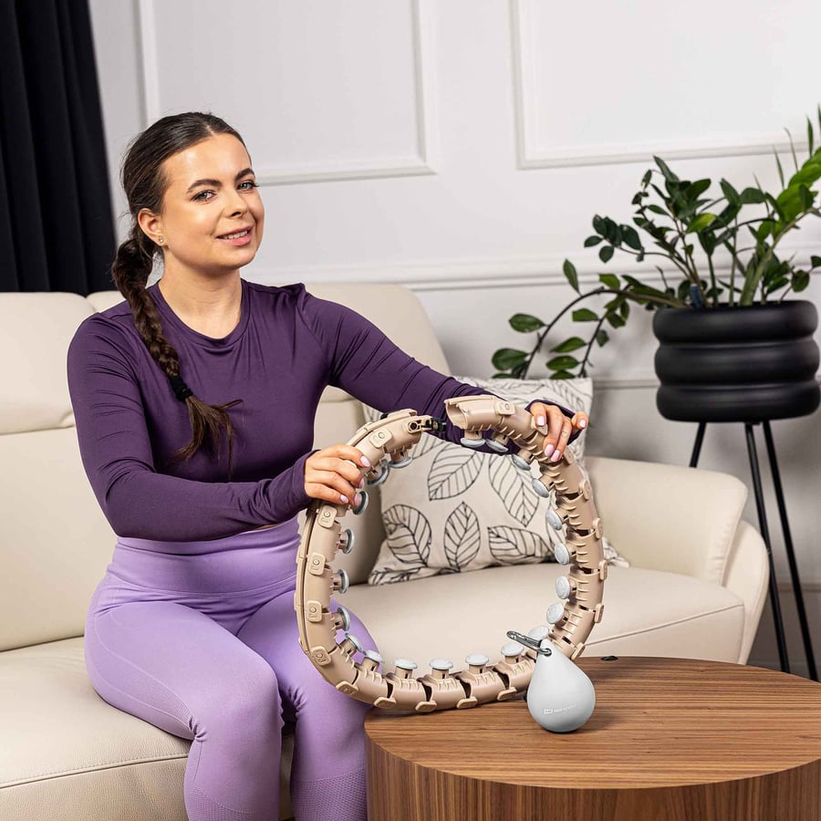 hula hop beżowe z obciążeniem H