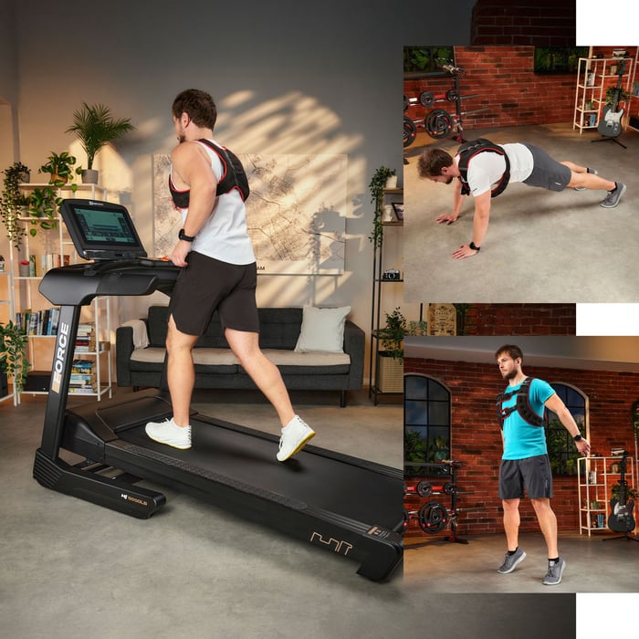 Gilet lesté 10 kg Hop-Sport en néoprène pour entraînement fitness et musculation