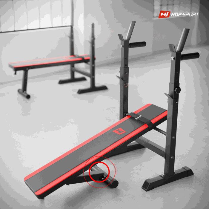 Banc de musculation compact et pliable pour gain de place à domicile