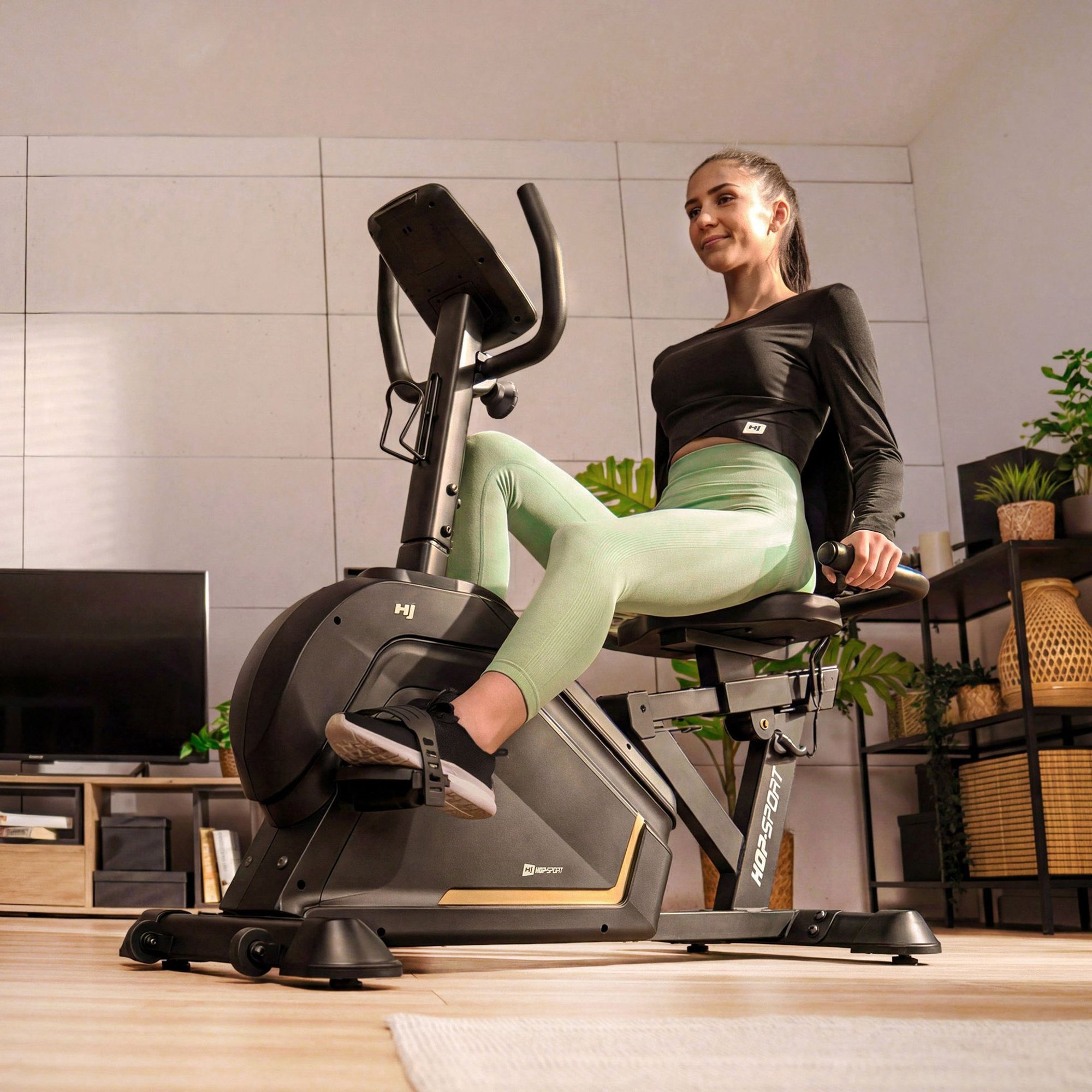 Vélo semi-allongé HS-120L Ravel avec siège ergonomique, pédales antidérapantes