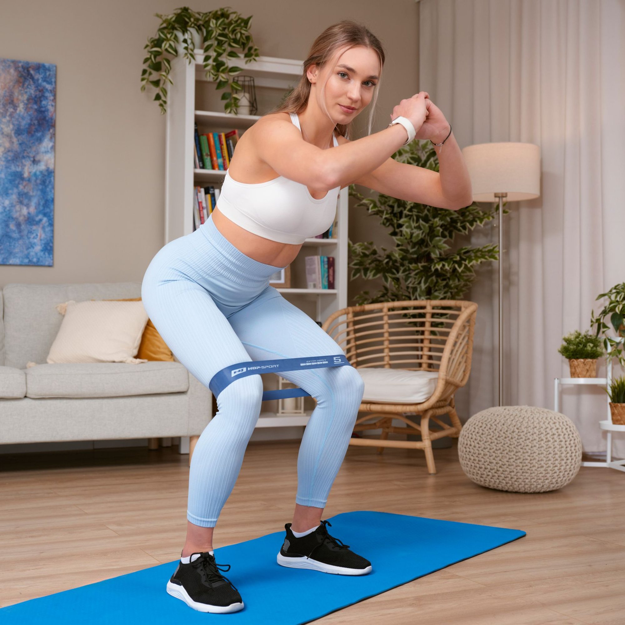 Set de 5 bandes de résistance fitness en latex Hop-Sport