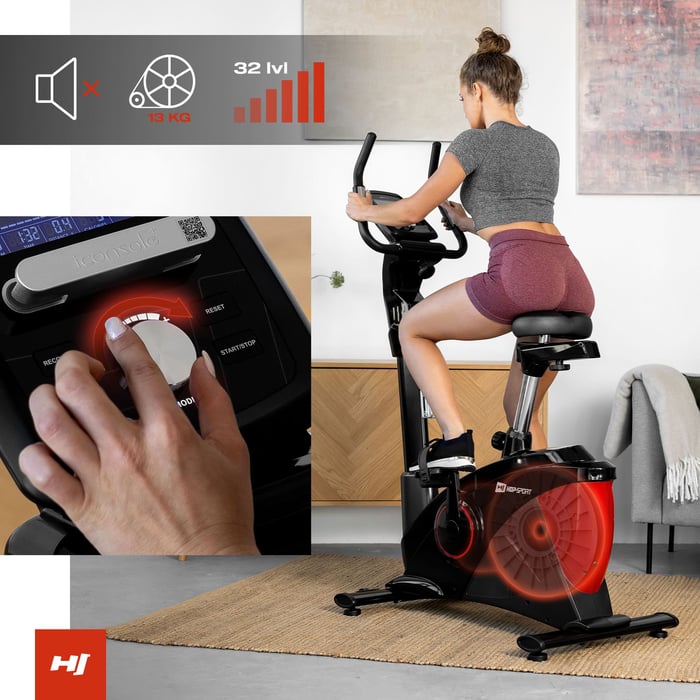 Vélo d’intérieur Apollo avec roue d’inertie de 13 kg pour un entraînement à domicile