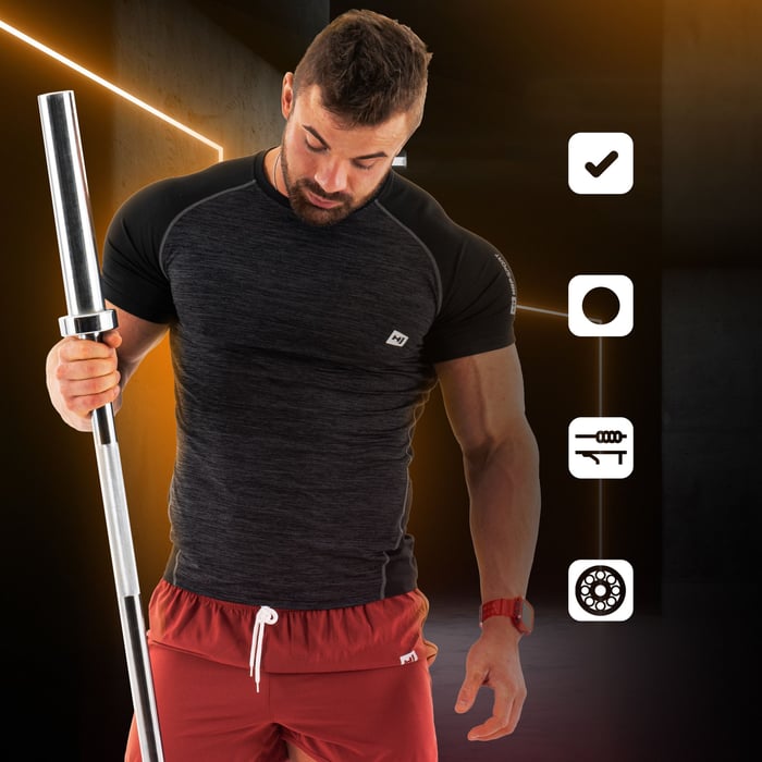 Barre curl olympique durable en acier trempé