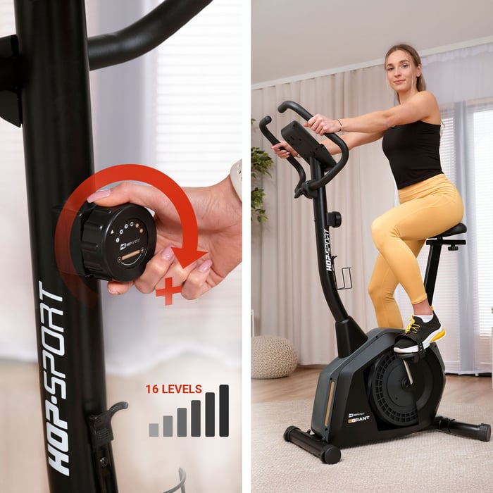 Vélo d’intérieur HS-4000H Grant avec système de résistance magnétique manuel à 16 niveaux