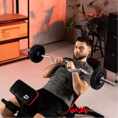 Triceps barre au front 