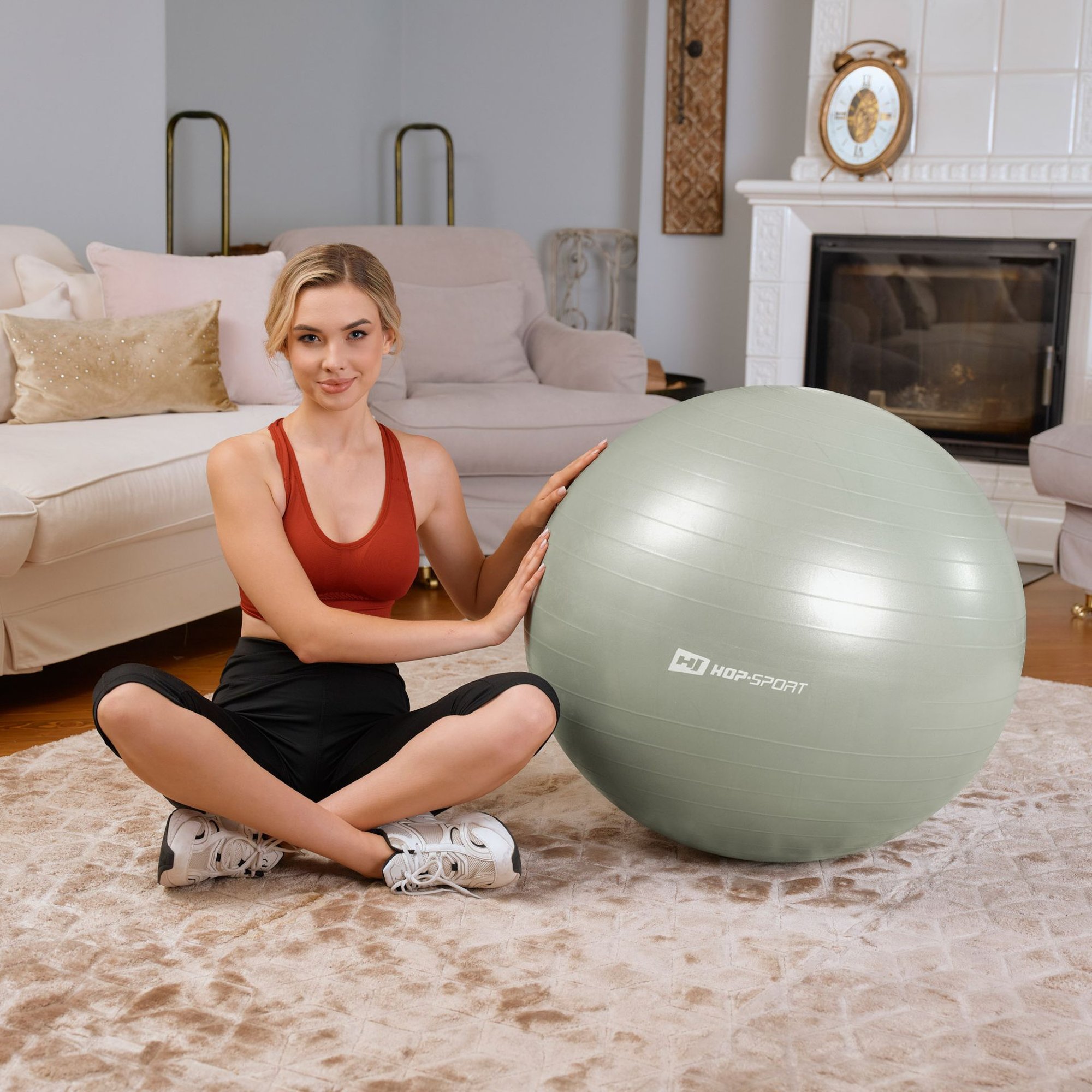 Ballon de gymnastique 85 cm pour renforcement musculaire Vert