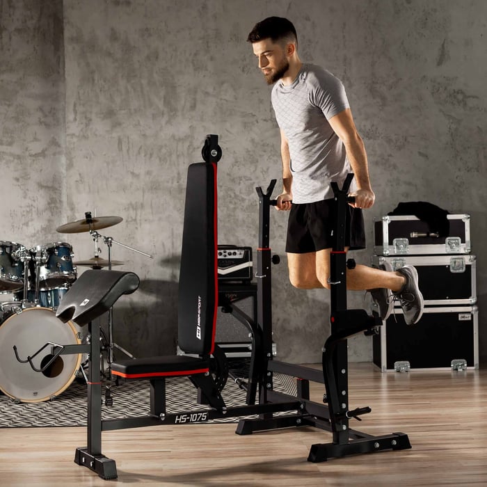 Supports barre réglables 5 niveaux pour musculation sécurisée à la maison
