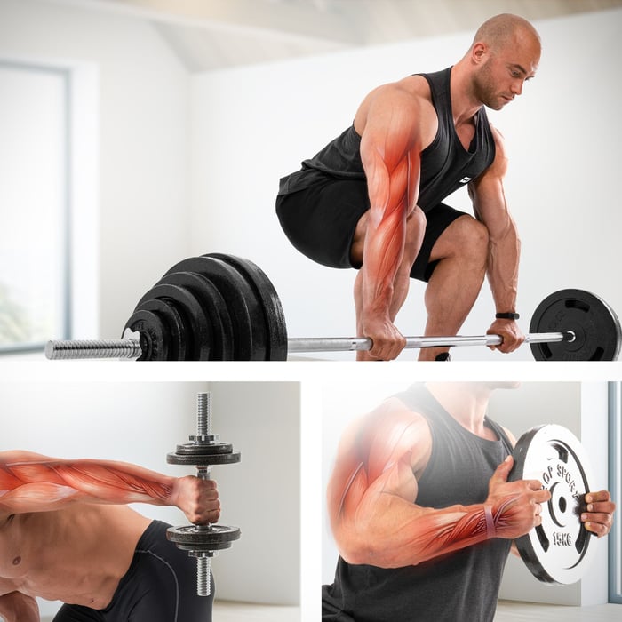 Poids d’haltère compact et résistant pour un usage intensif en salle de sport.