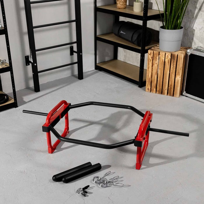 Barre hexagonale musculation anti-glissement