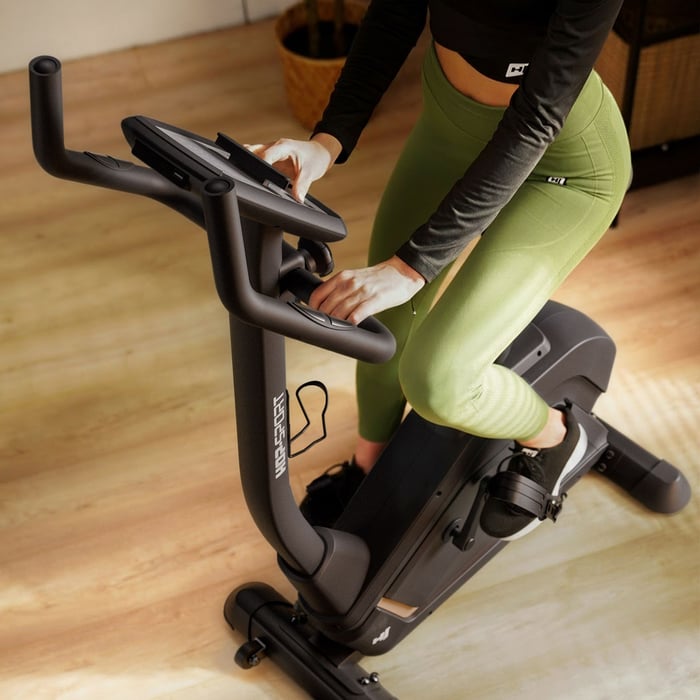 Vélo d’appartement Hop-Sport HS-120H Argo avec compatibilité Bluetooth iConsole+ et Kinomap