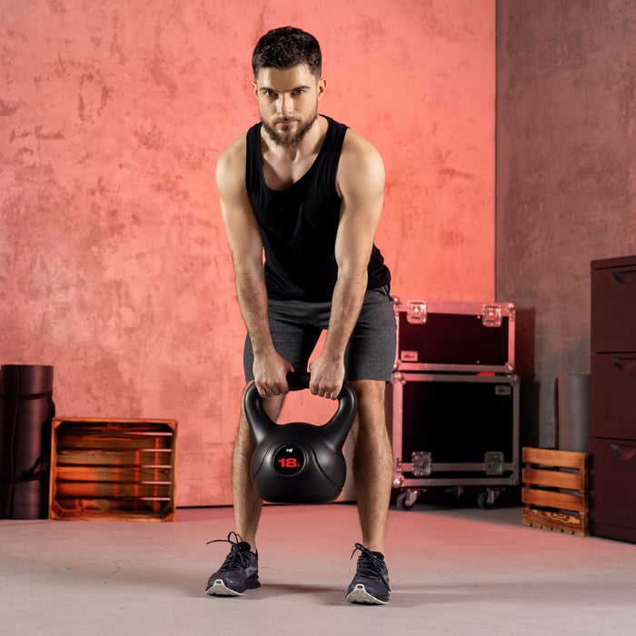 Kettlebell ergonomique conçue pour un entraînement complet.