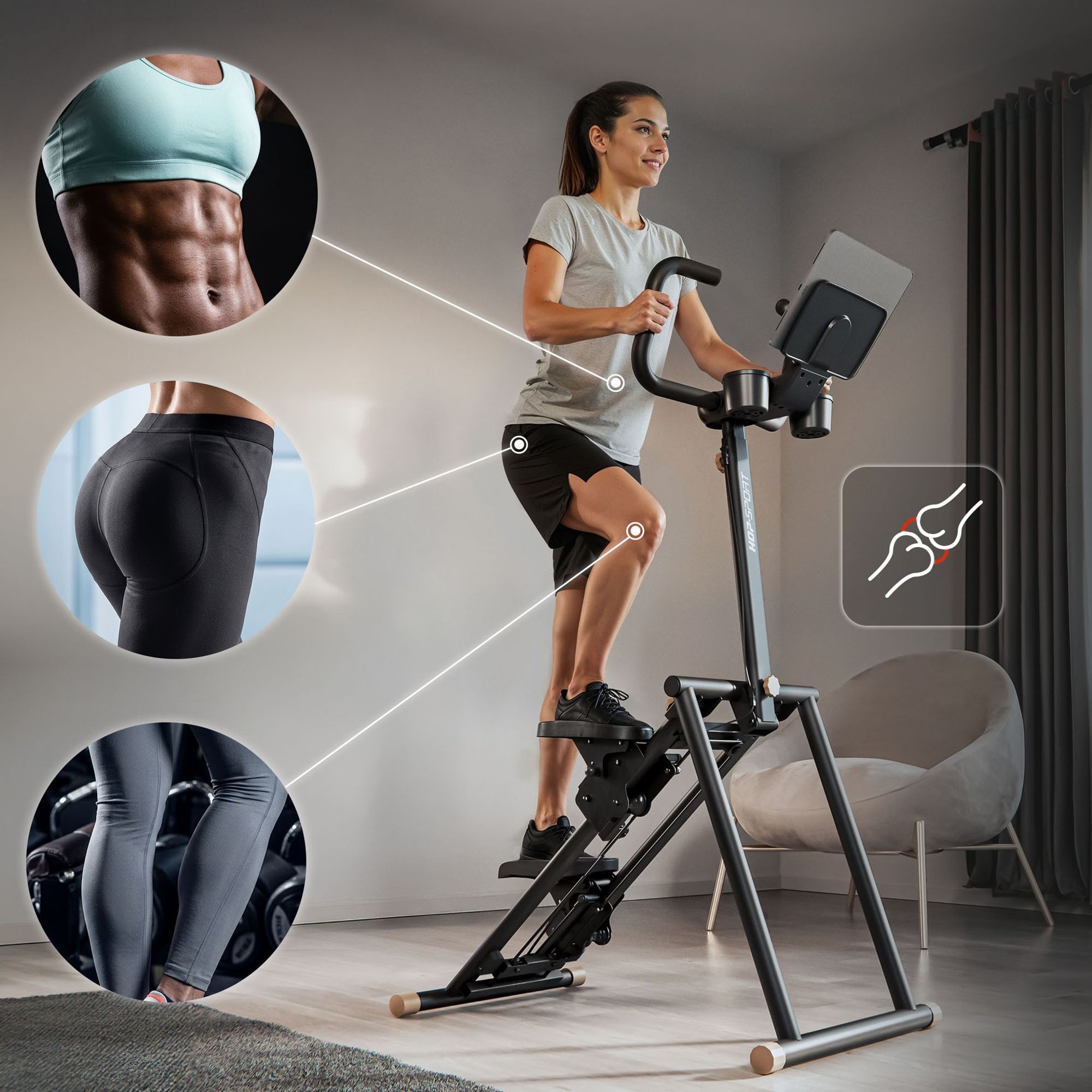 Stepper vertical HS-100B Piker pour entraînement cardio.