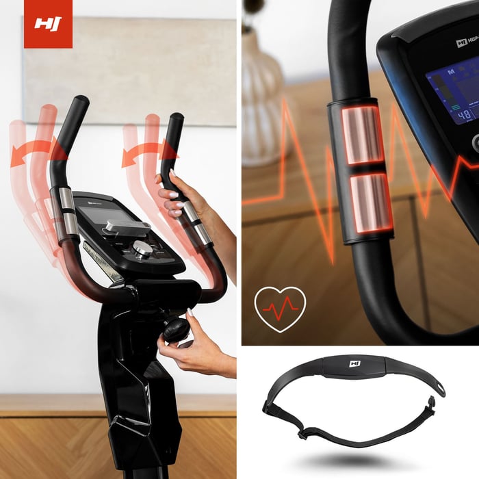 Vélo fitness Apollo ergonomique, siège et guidon ajustables