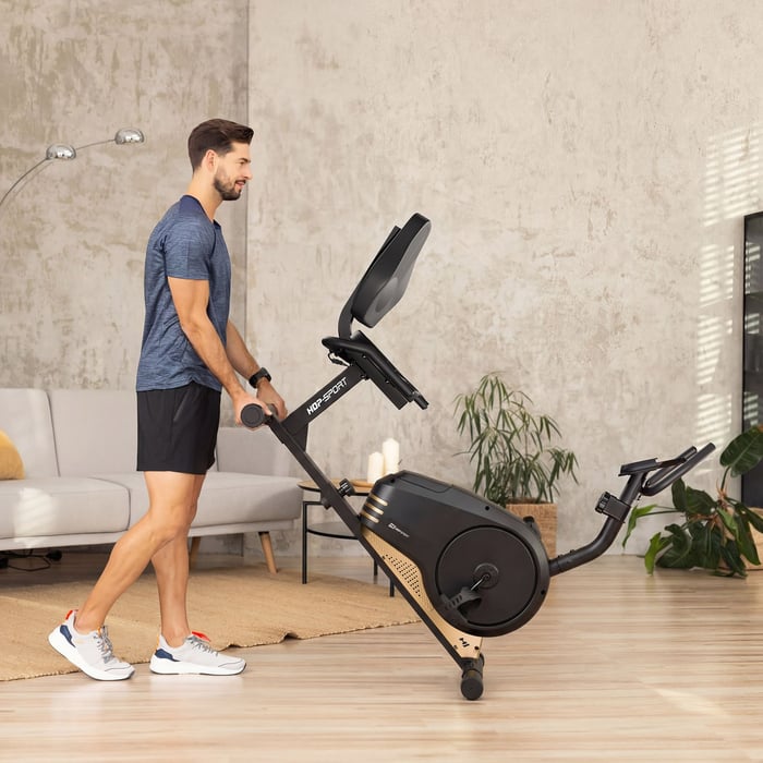 Vélo d’appartement Root avec résistance réglable sur 8 niveaux et siège ergonomique