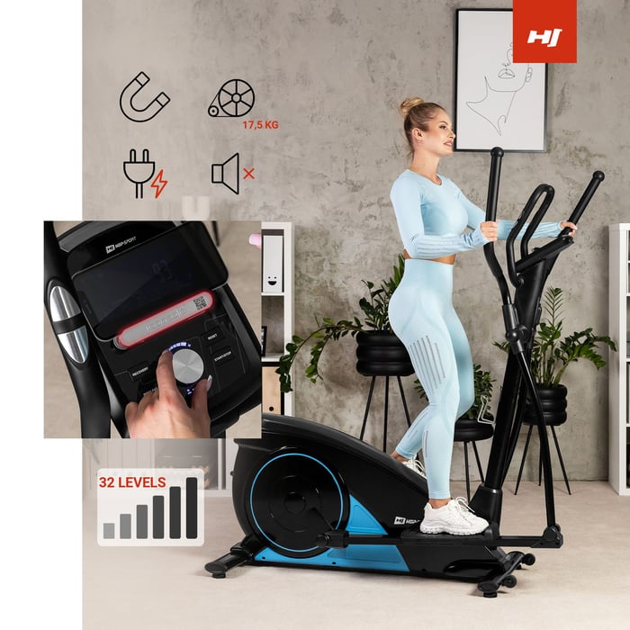 Machine fitness avec système de frein magnétique de 17,5 kg