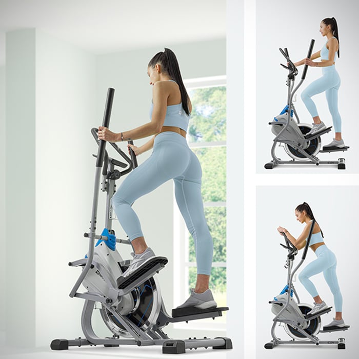 Cross Stepper Climber Icon en acier robuste avec pieds de nivellement