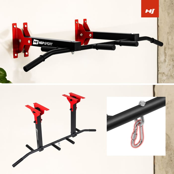 Support pour sac de frappe ou sangles TRX sur la barre de traction