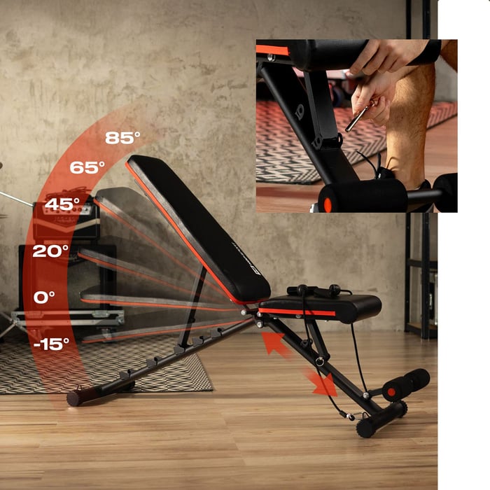 Banc de musculation pliable Hop-Sport HS-2030HB réglable fitness maison