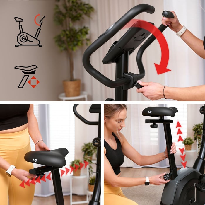 Vélo fitness HS-4000H Grant avec selle réglable verticalement et horizontalement