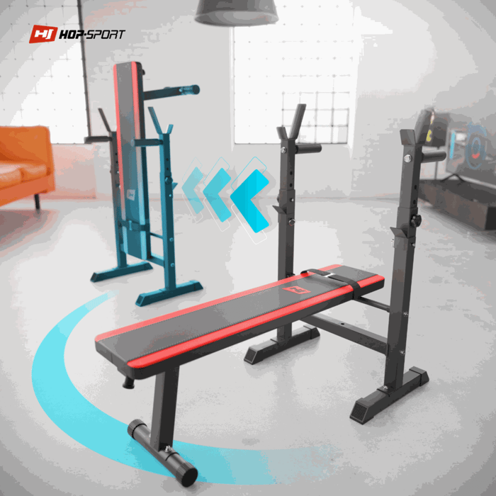 Banc de musculation Hop-Sport HS-1080 pliable pour entraînement à domicile
