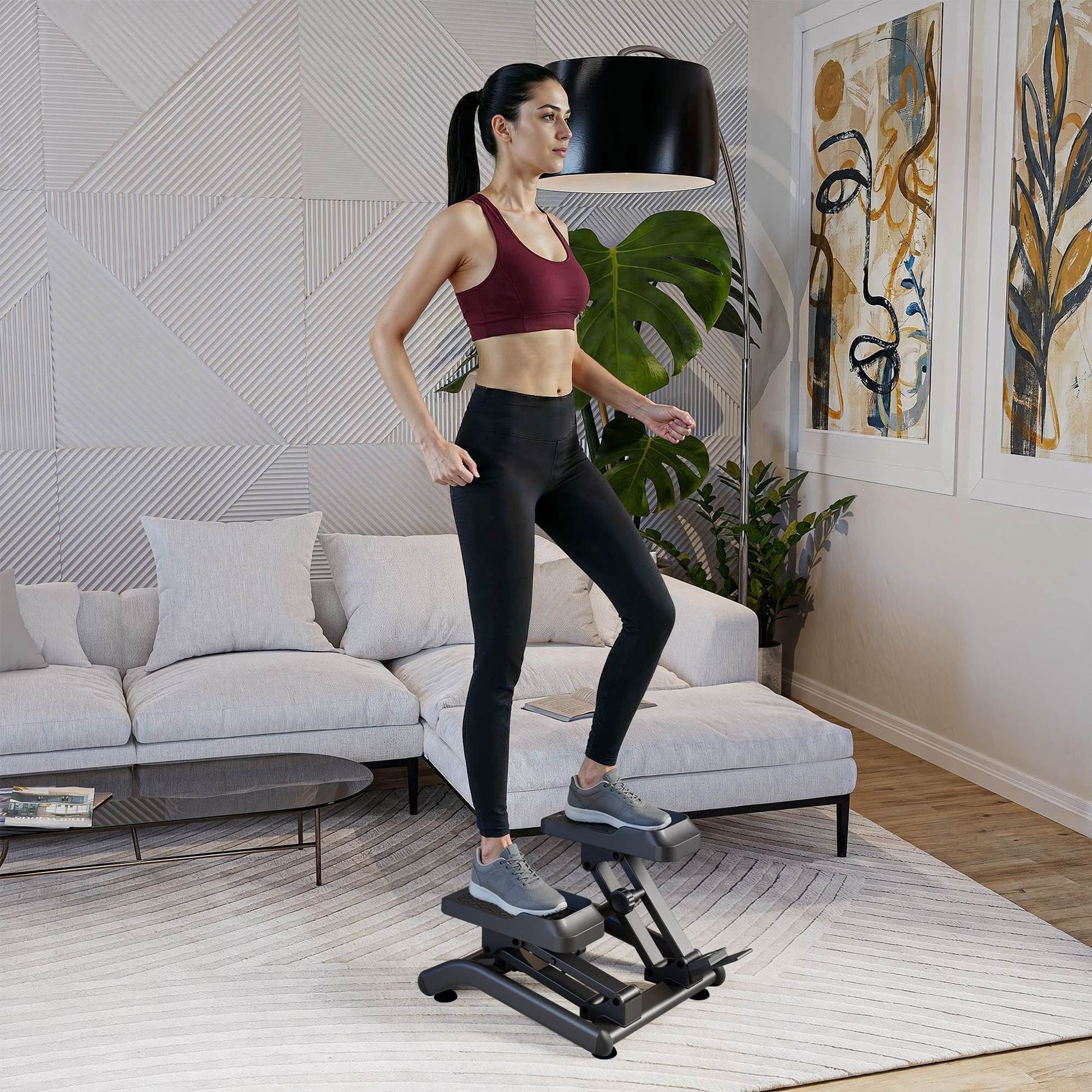 Stepper type escalier pour renforcer les fessiers, les jambes et les abdominaux.