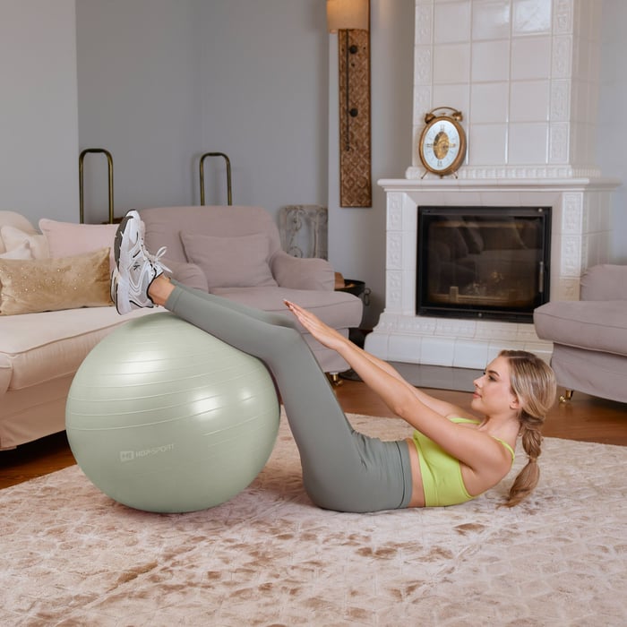 Ballon de fitness robuste en caoutchouc pour assise Vert