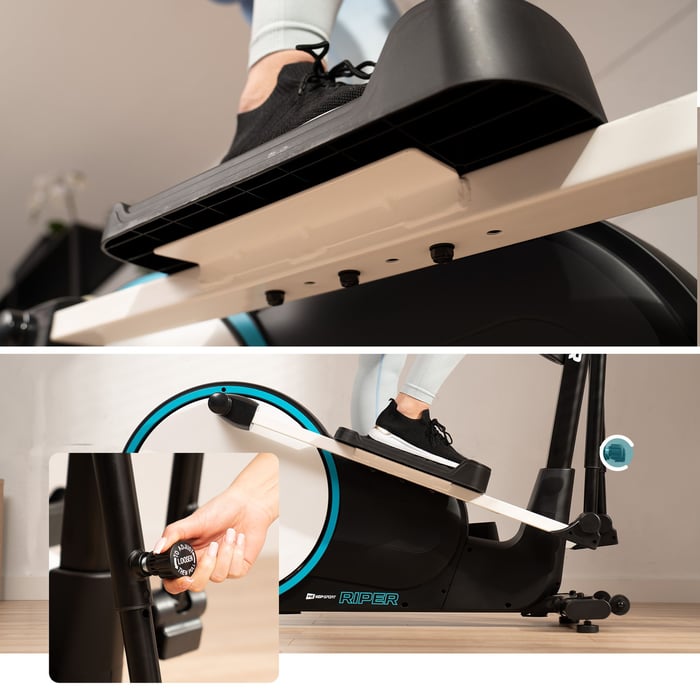 Vélo elliptique HS-250C Riper avec longues poignées extérieures pour un entraînement cardio