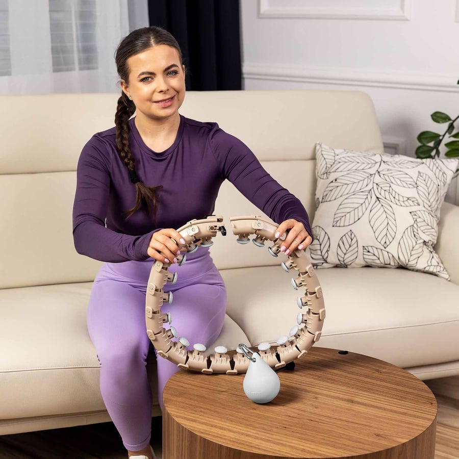 hula hop beżowe z obciążeniem H