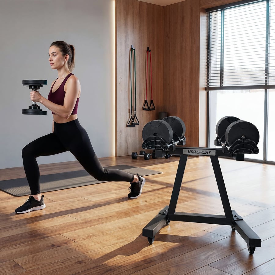 Stojak na hantle regulowane HS-