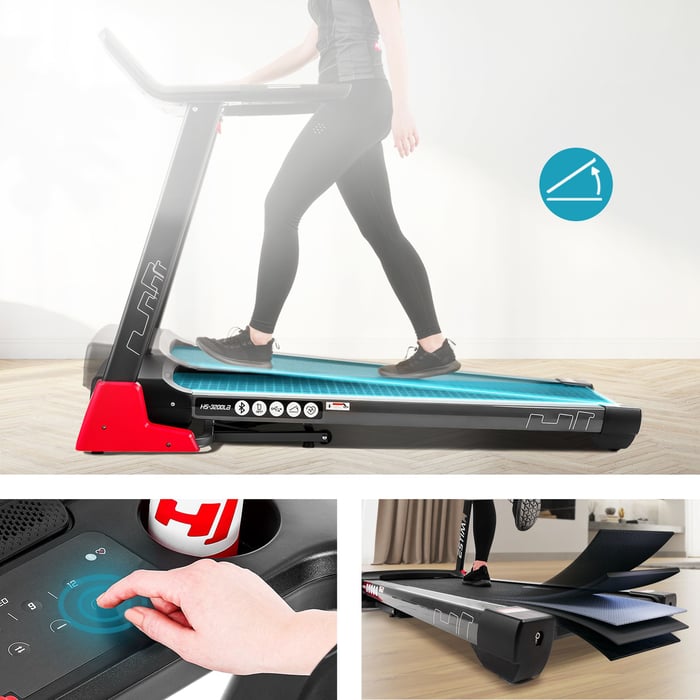 Tapis de course électrique HS-3200LB Estima doté d’une large surface de course