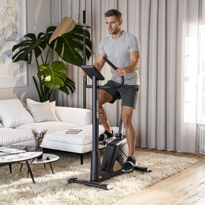 Vélo d'appartement 120 kg pour cardio-training doux pour les articulations.