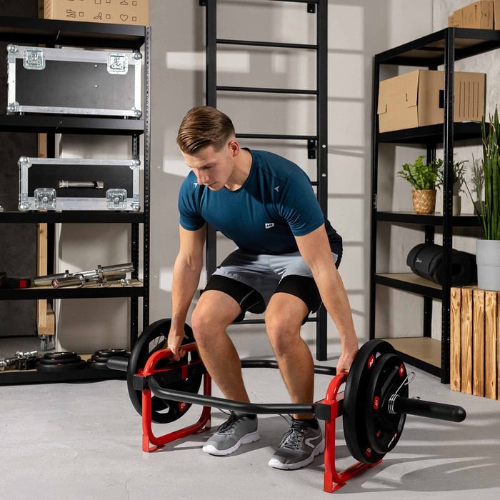 Barre de soulevé de terre trap bar musculation en acier