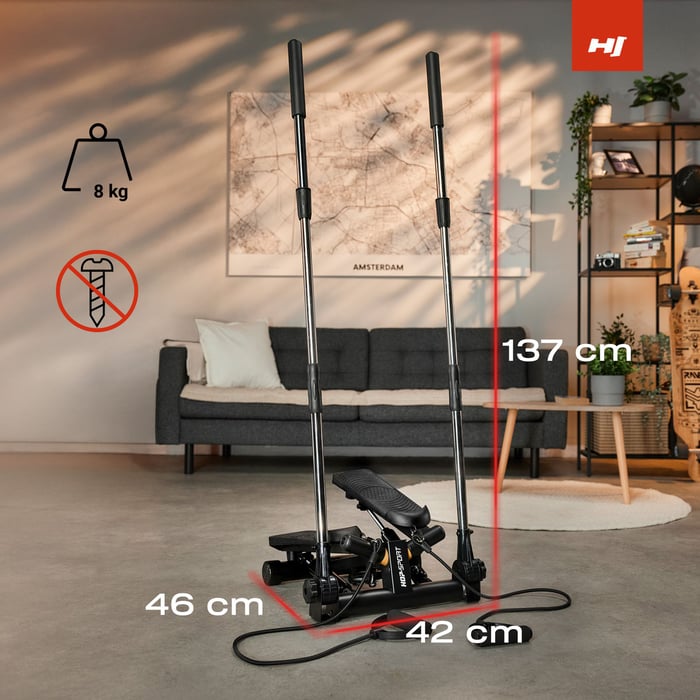 Stepper HS-050S Norg de Hop-Sport, appareil robuste et pliable
