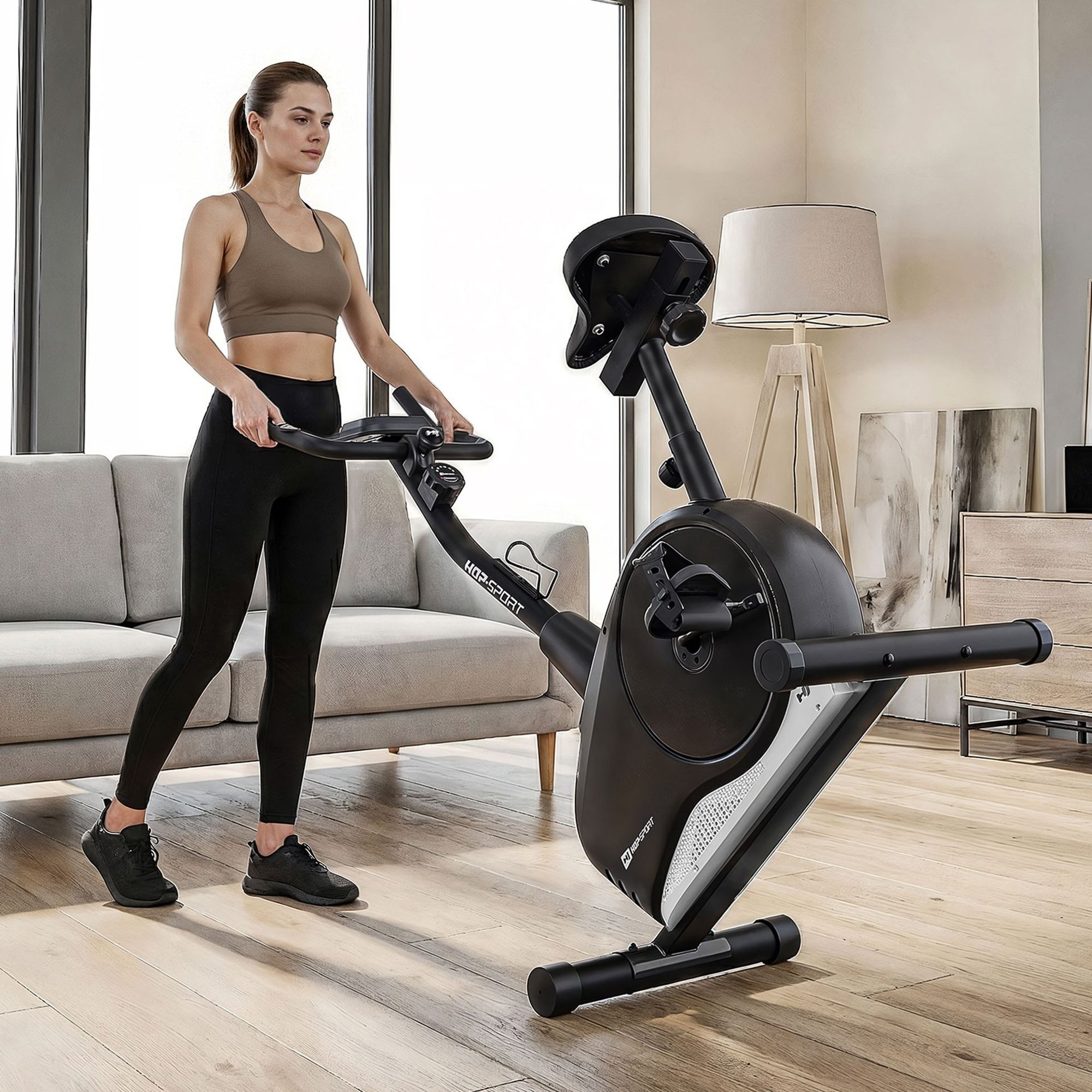 Support pour tablette et smartphone sur le vélo d'appartement HS-2080H Spark