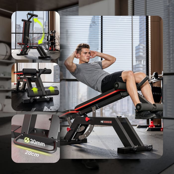Banc d'entraînement ergonomique avec rembourrage.
