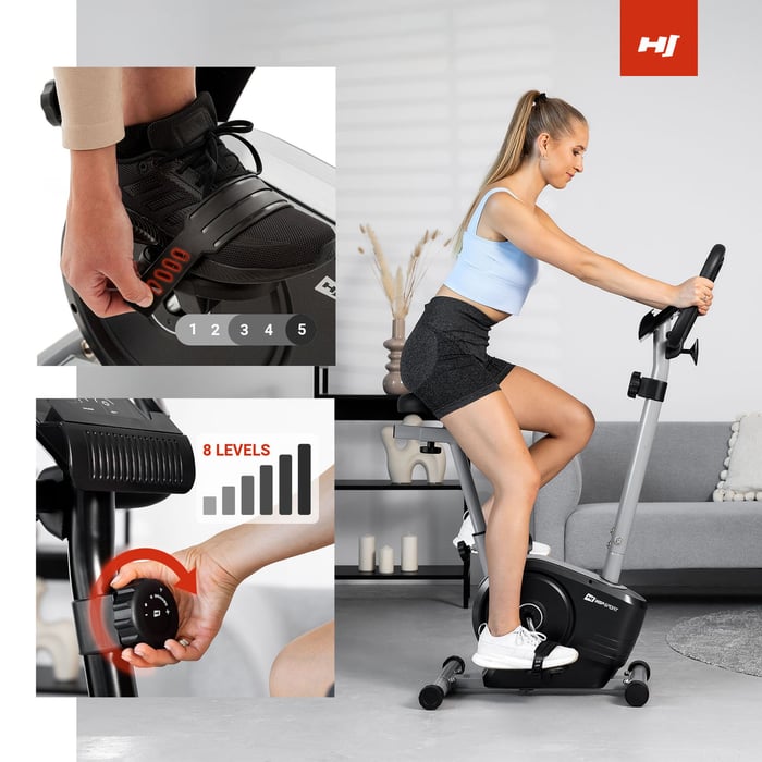 Vélo cardio Sonic avec capteurs de pulse intégrés