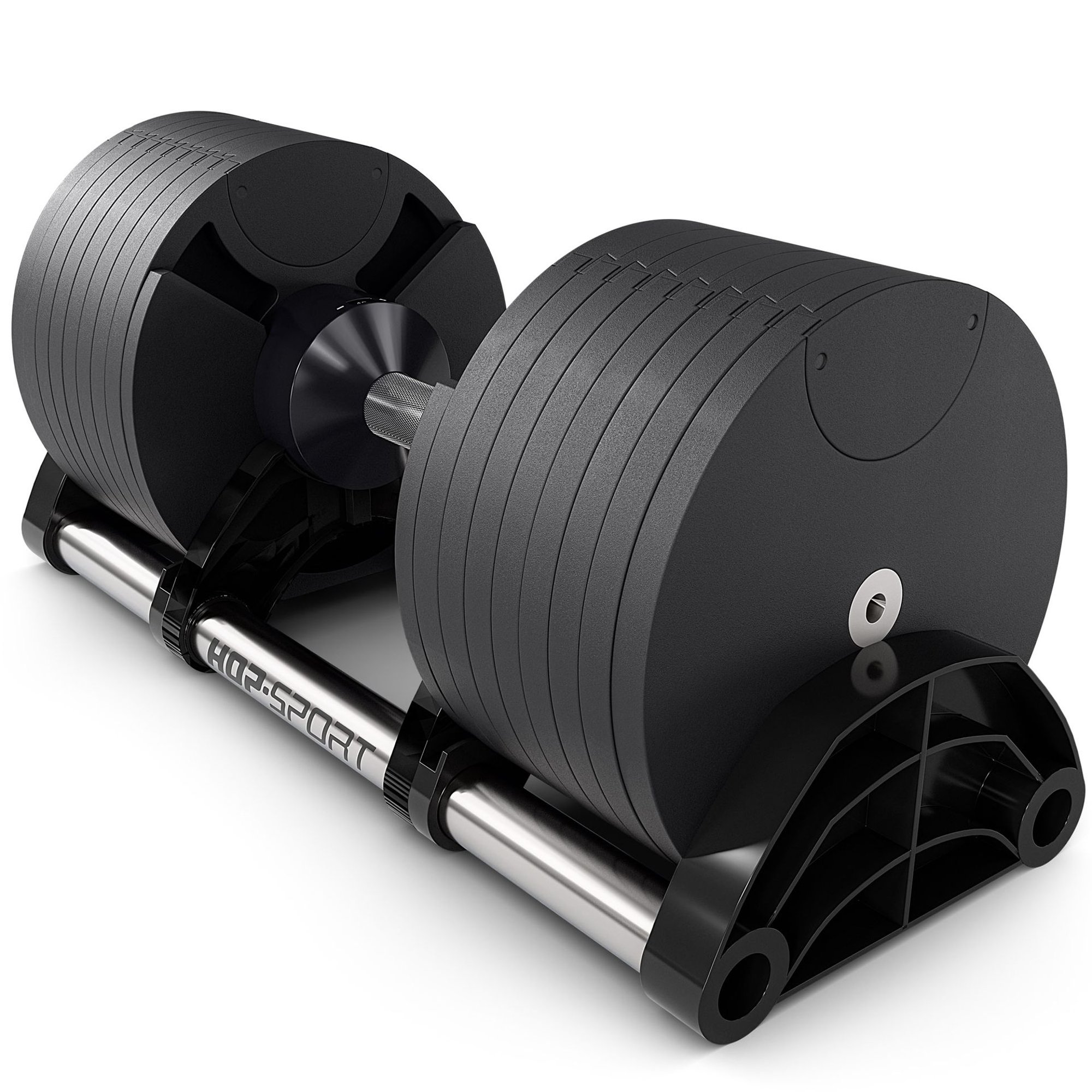 Haltère réglable automatique HS-TG3040D en fonte, charge variable de 2,2 à 40 kg.