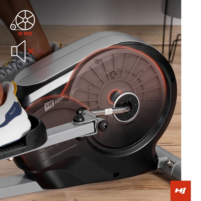 Vélo elliptique avec système de résistance magnétique fluide