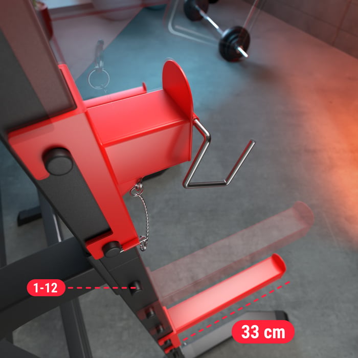 Support de barre longue réglable pour développé couché et squats
