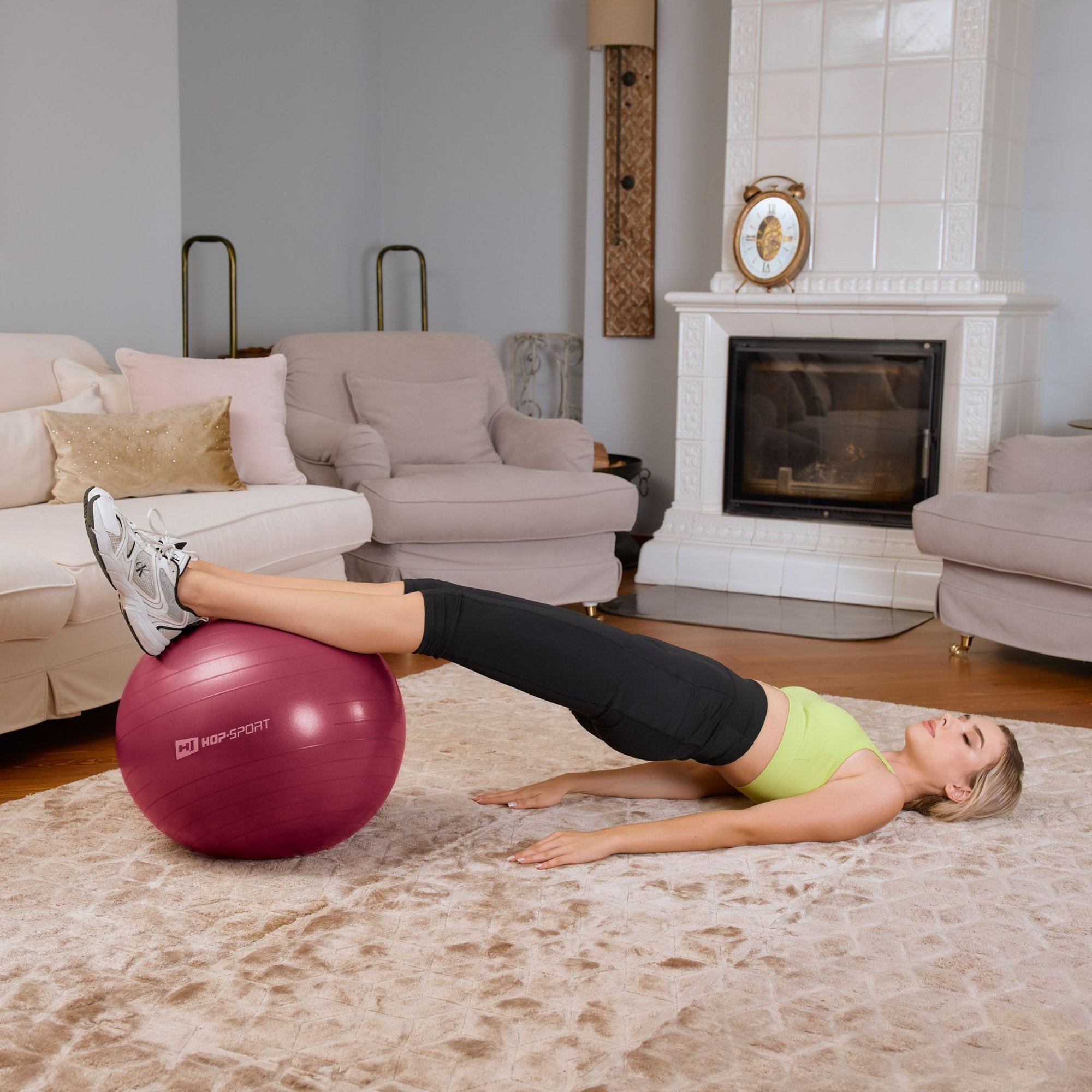 Ballon de gymnastique 45 cm pour étirements Violet